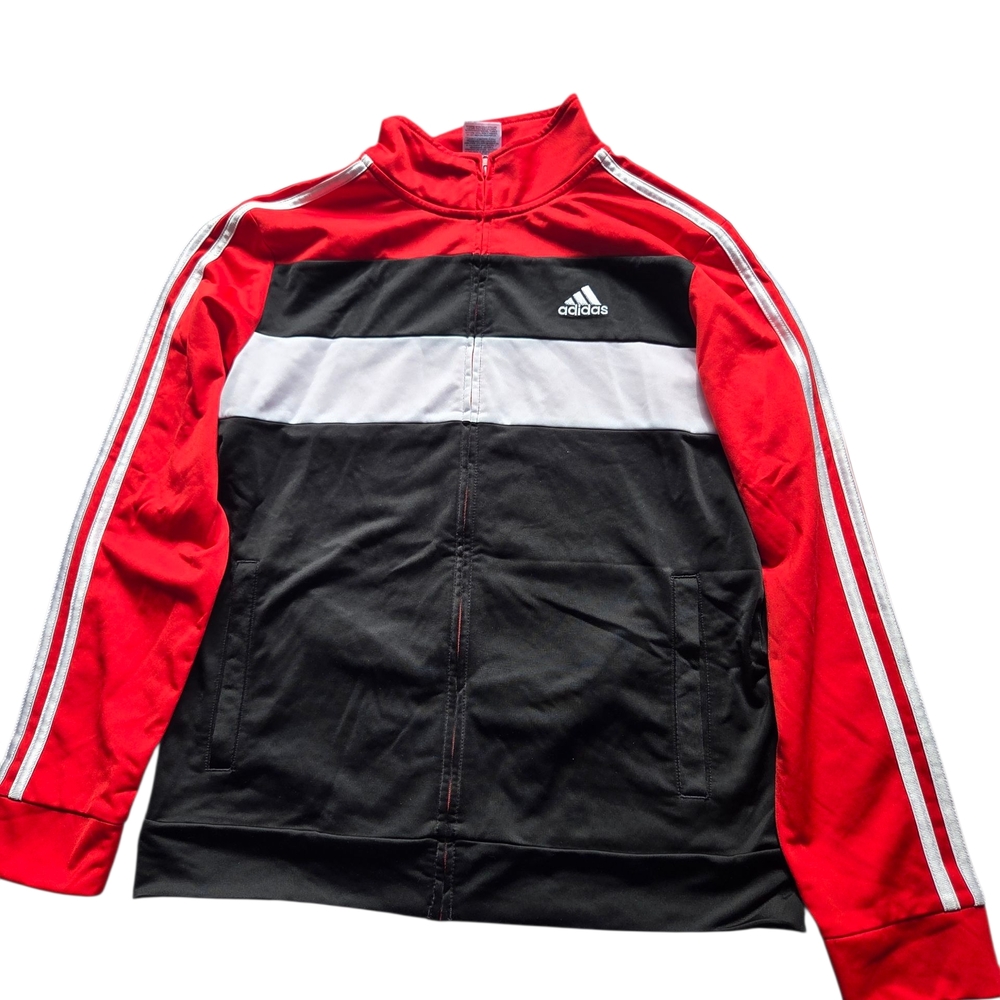Adidas Kids Red and Black Track Jacket